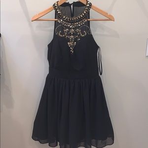 Black and Gold Formal Dress